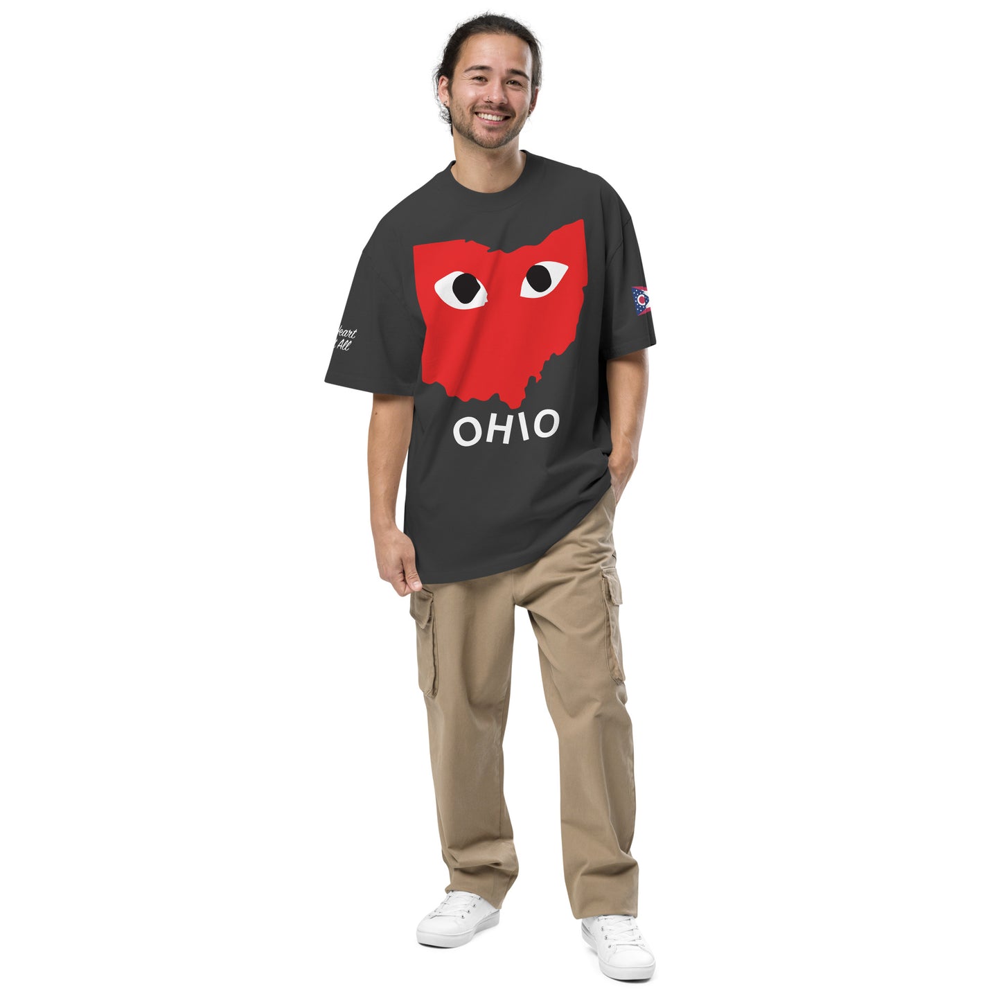 Ohio Eyes Oversized Faded T-shirt